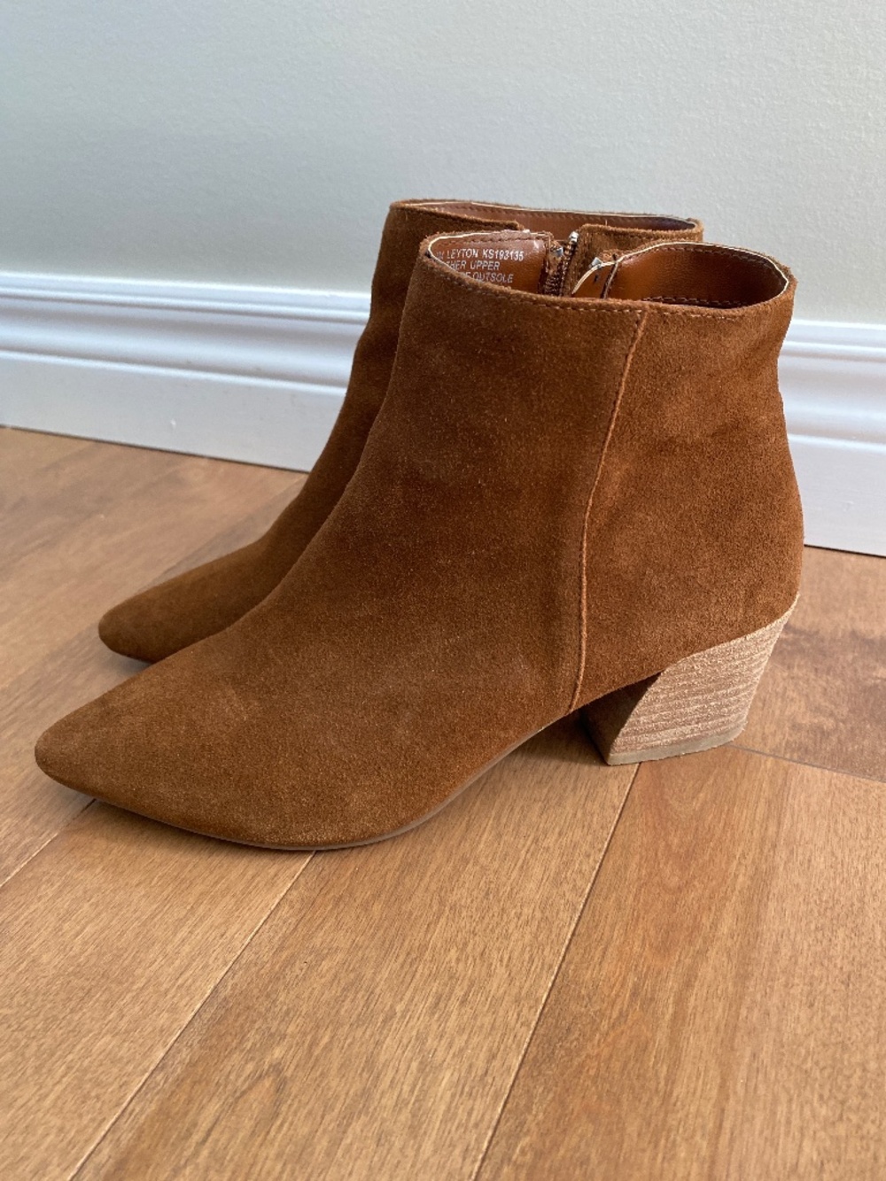 Brown suede boots